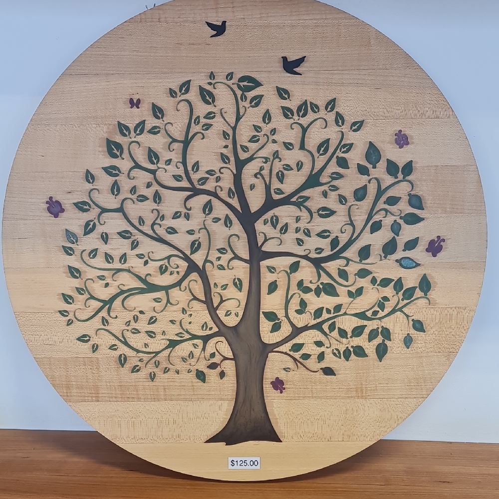 Hand Crafted Tree of Life Wall Art - Brown and Green